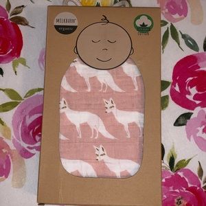 NWT Milkbarn Organic Swaddle Blanket